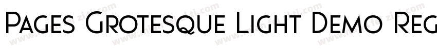 Pages Grotesque Light Demo Regular字体转换